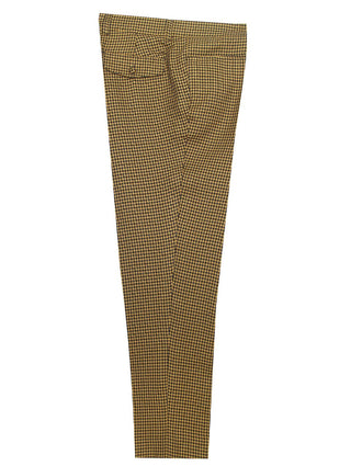 Mod Trouser | 60s Style Brown And Black Houndstooth Trouser - Modshopping Clothing