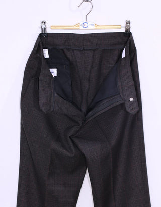 Mod Trouser | Dark Brown Glen Plaid Check Trouser - Modshopping Clothing