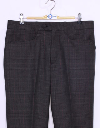 Mod Trouser | Dark Brown Glen Plaid Check Trouser - Modshopping Clothing