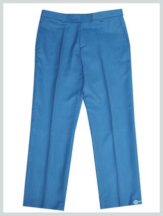 Mod Trouser | Deep Sky Blue Birdseye Trouser - Modshopping Clothing