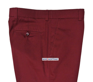 Sta Press Trousers | 60s Mod Classic Burgundy Mens Trouser - Modshopping Clothing