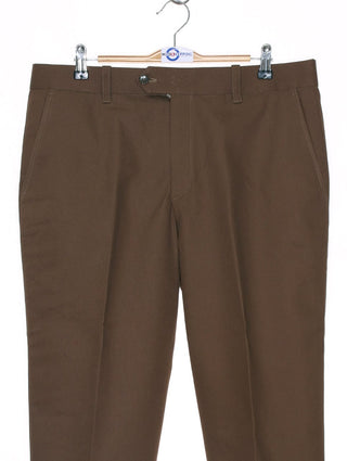 Sta Press Trousers | 60s Style Mod Classic Brown Men's Trouser - Modshopping Clothing
