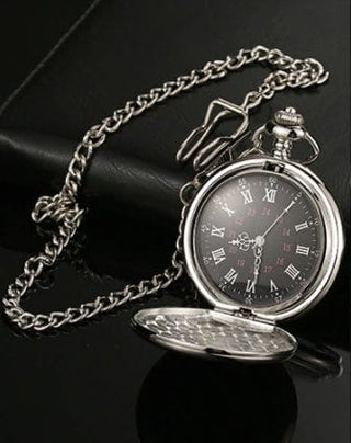 Vintage Pocket Watch Silver And Black Color - Modshopping Clothing