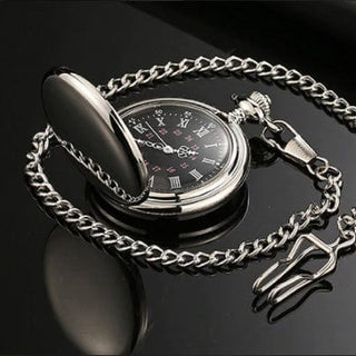 Vintage Pocket Watch Silver And Black Color - Modshopping Clothing
