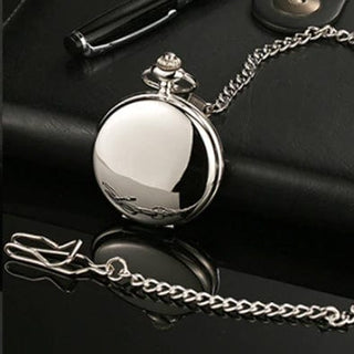 Vintage Pocket Watch Silver And Black Color - Modshopping Clothing