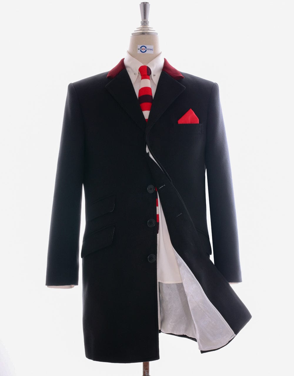 Womens crombie style overcoat best sale