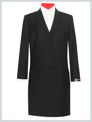Women's Jacket | Vintage Style Black Color 3 Button Long Jacket - Modshopping Clothing