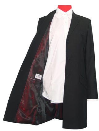 Women's Jacket | Vintage Style Black Color 3 Button Long Jacket - Modshopping Clothing