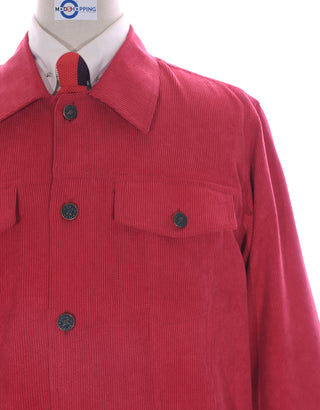 Vintage Red Berry Corduroy Jacket - Modshopping Clothing