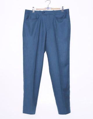 Sky Blue Herringbone Suit - Modshopping Clothing