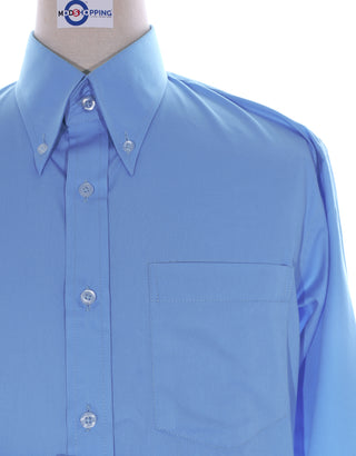 Button Down Shirt - Sky Color Shirt - Modshopping Clothing